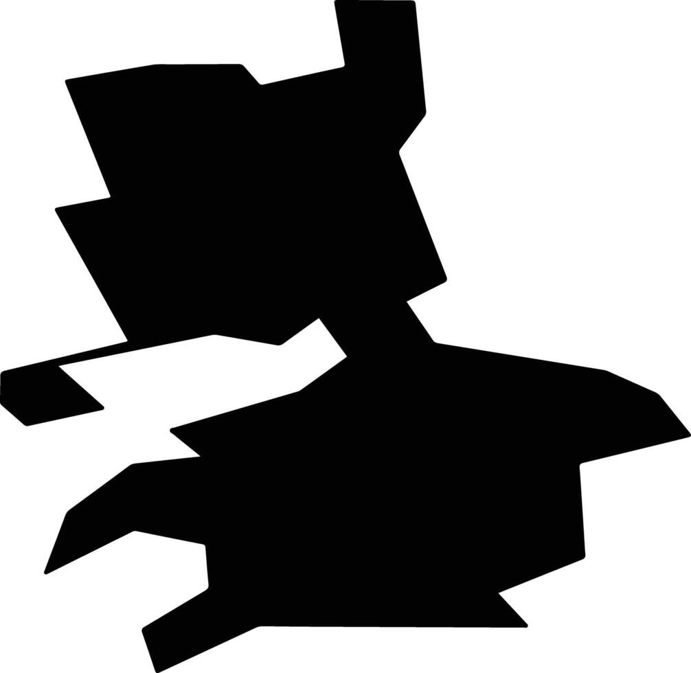 Michurinsk Russia silhouette map vector