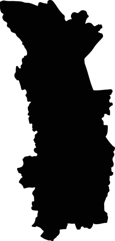 Midongy Atsimo Madagascar silhouette map vector