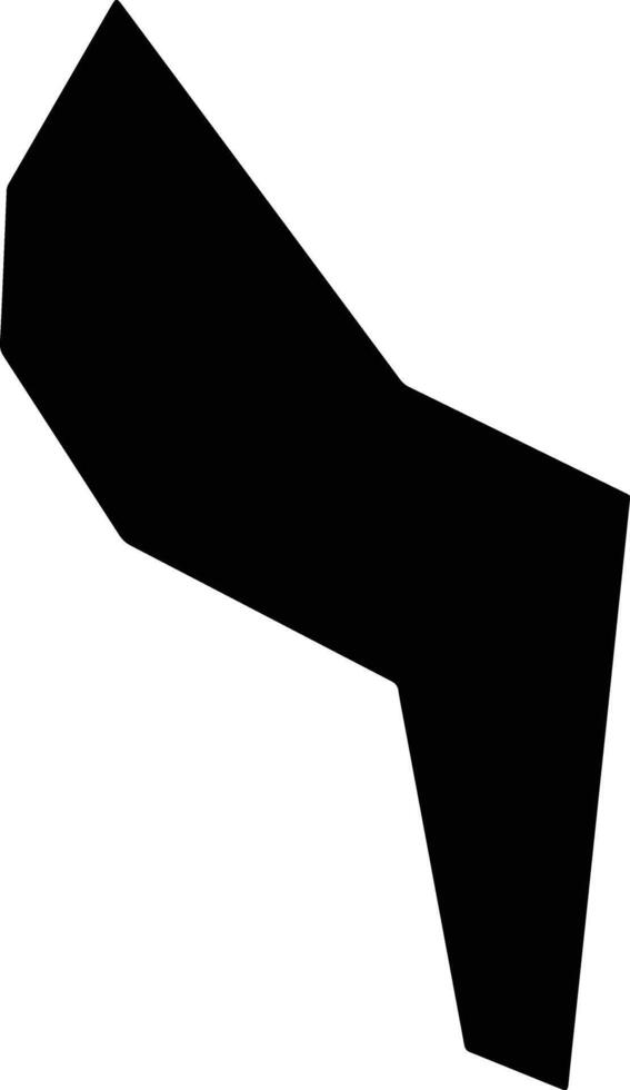 Miduxian China silhouette map vector