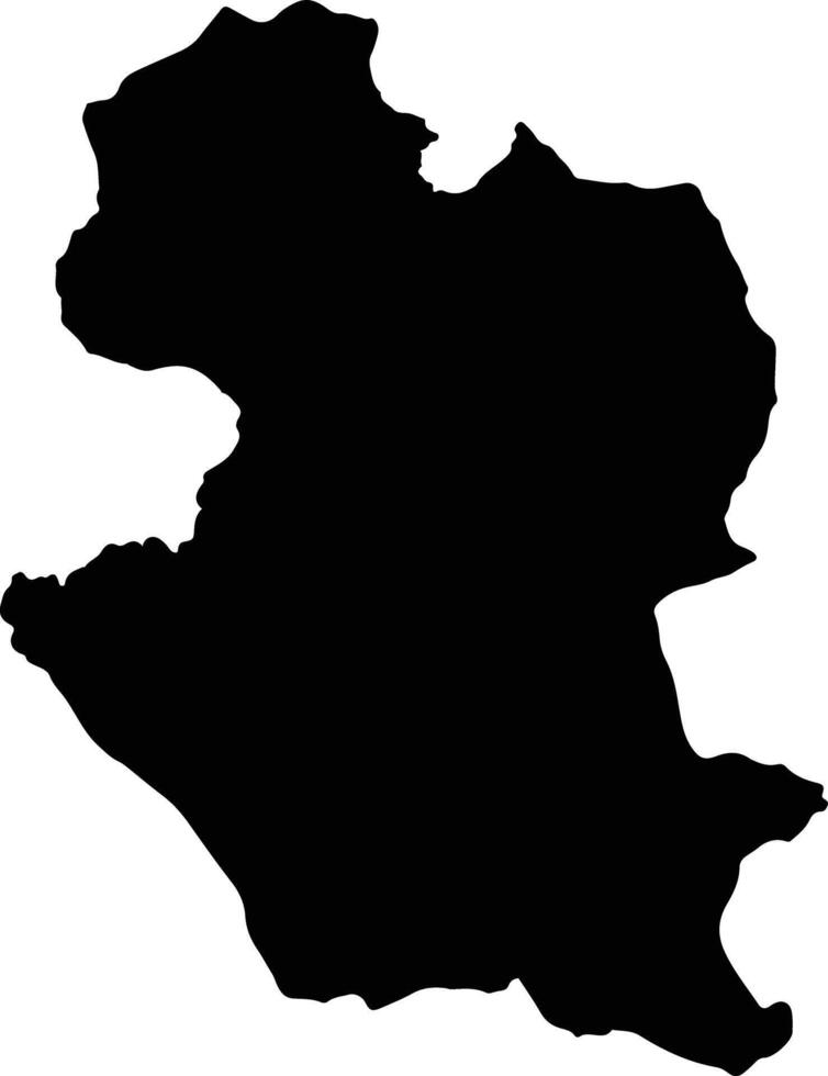 Milengi Zambia silhouette map vector