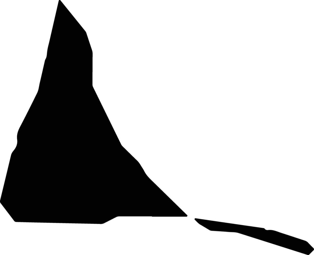 Mili Marshall Islands silhouette map vector