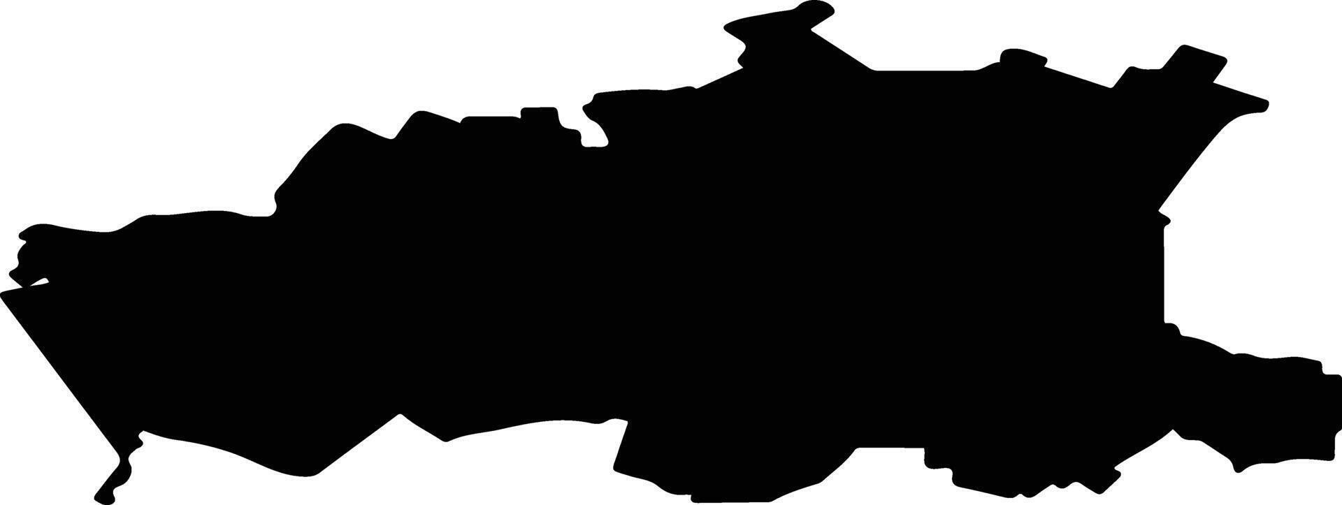 Millerovsky District Russia silhouette map vector
