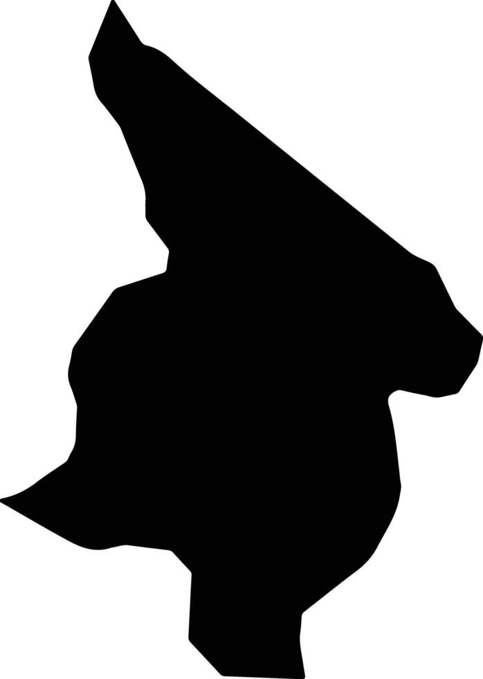 Millet Saint Lucia silhouette map vector