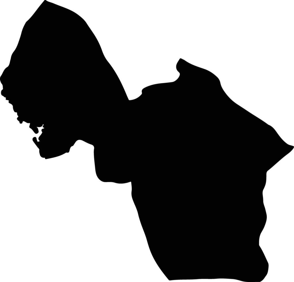 Minab Iran silhouette map vector