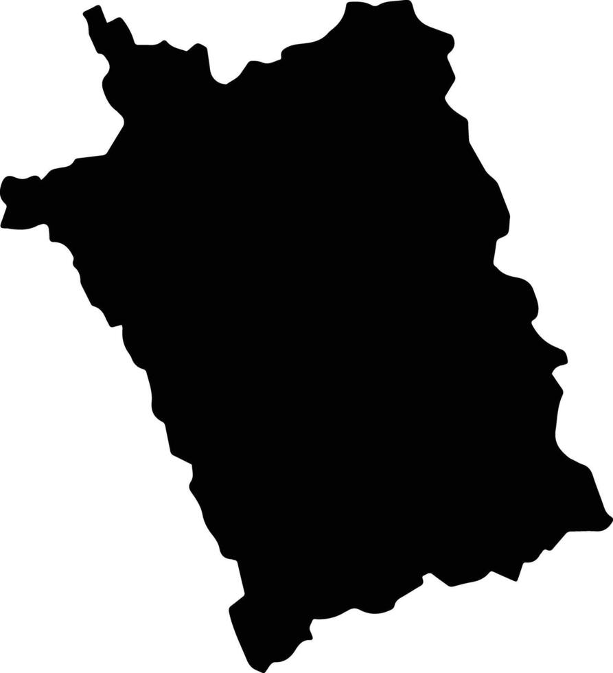 Minbu Myanmar silhouette map vector