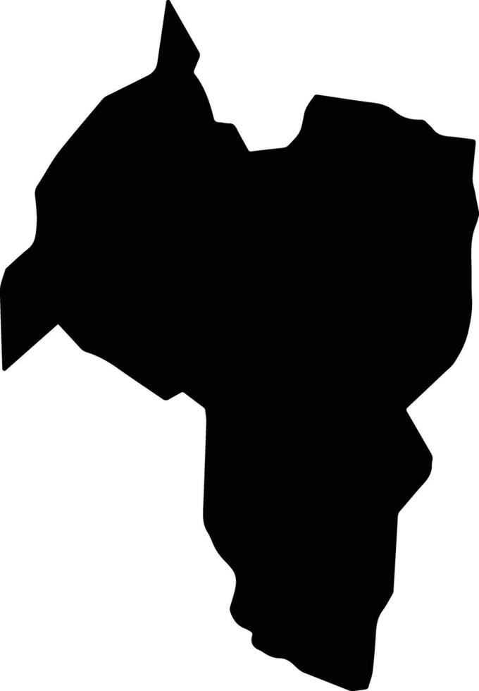 Mingala Central African Repu silhouette map vector