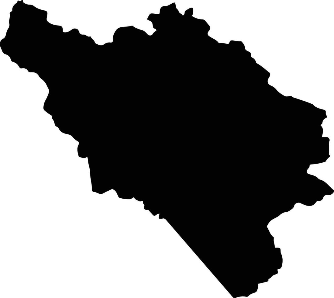Minh Hoa Vietnam silhouette map vector