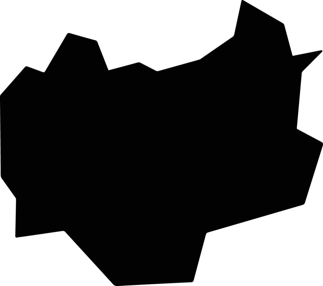 Minjibir Nigeria silhouette map vector