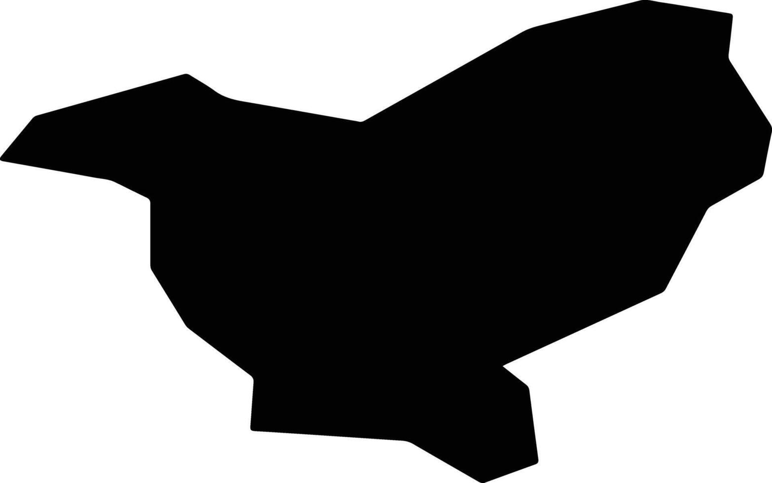 Minqinxian China silhouette map vector