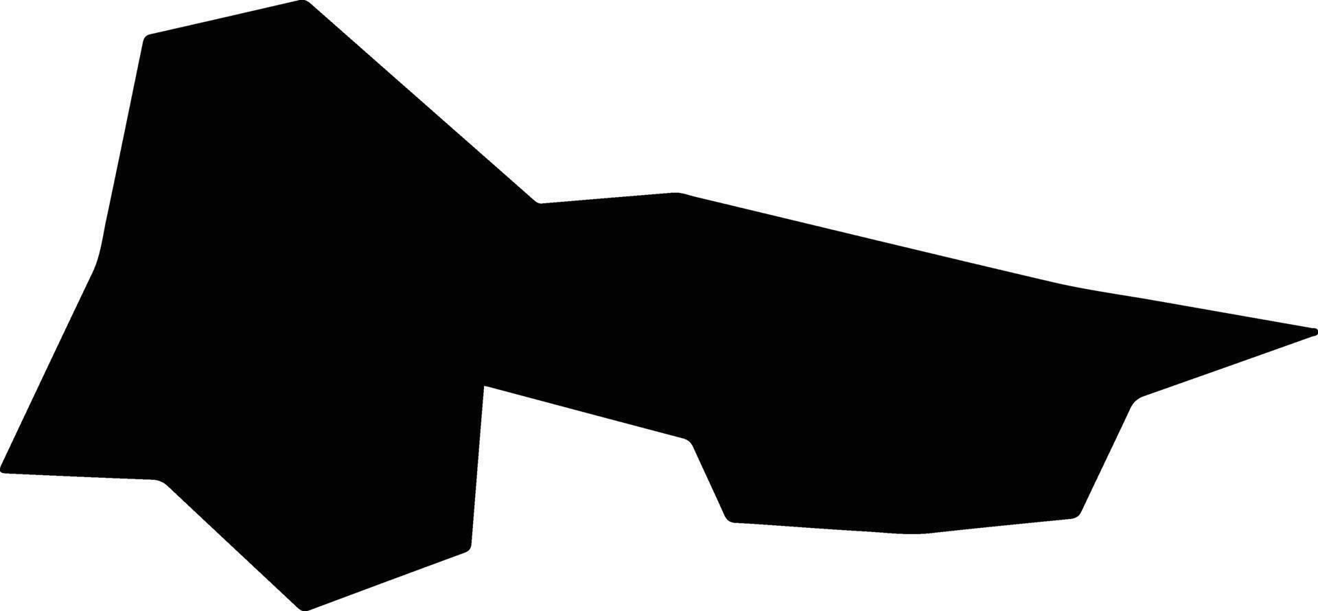 Minxian China silhouette map vector