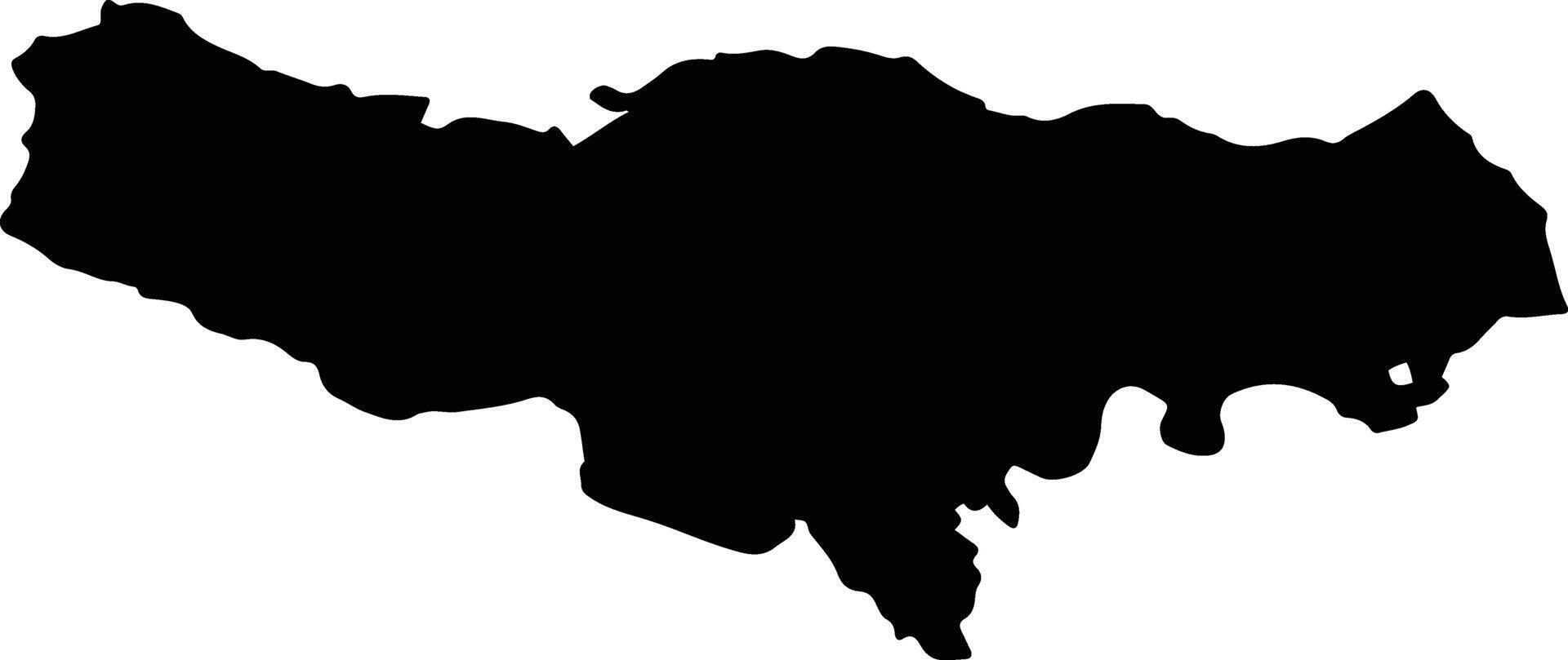 MIRASLAU Romania silhouette map vector