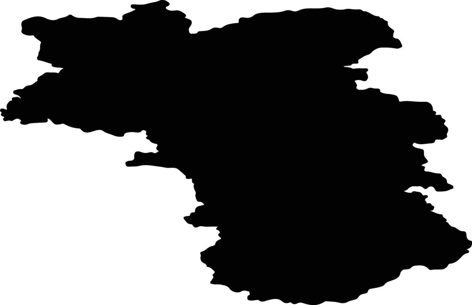 Mirninsky Ulus Russia silhouette map vector