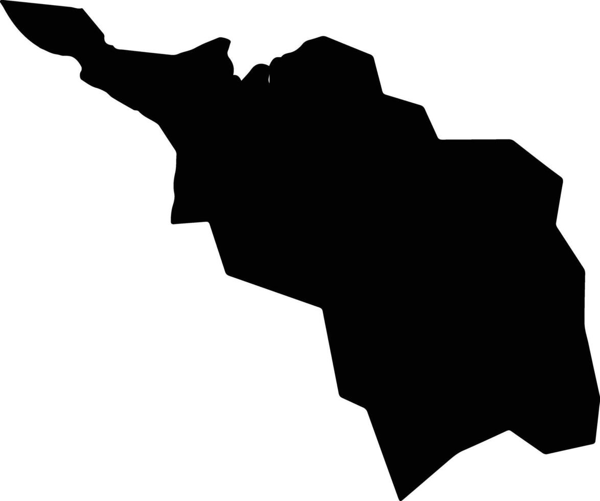 Mitoyoshi Japan silhouette map vector