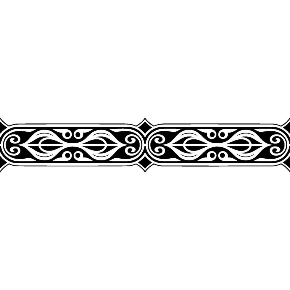 Ornate Black and White Border on a Gradient Background vector