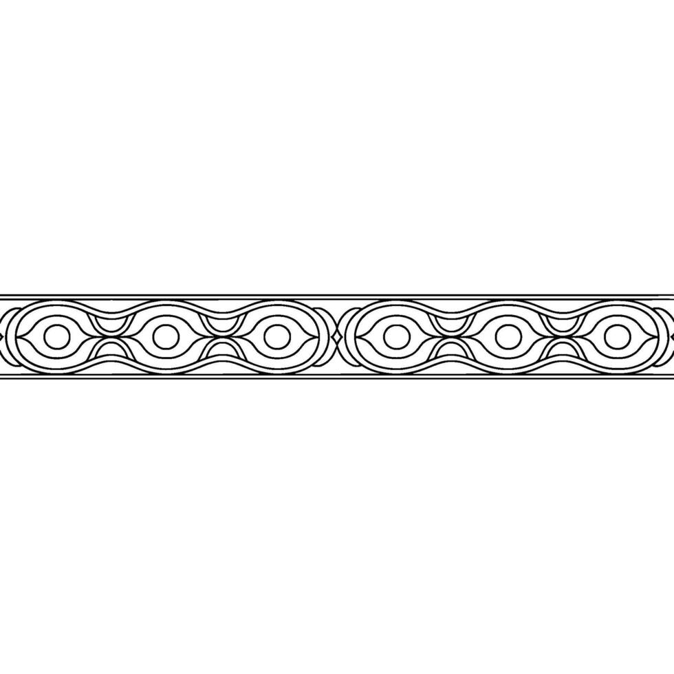 Geometric Line Art Border , Decorative Element, Minimalist vector