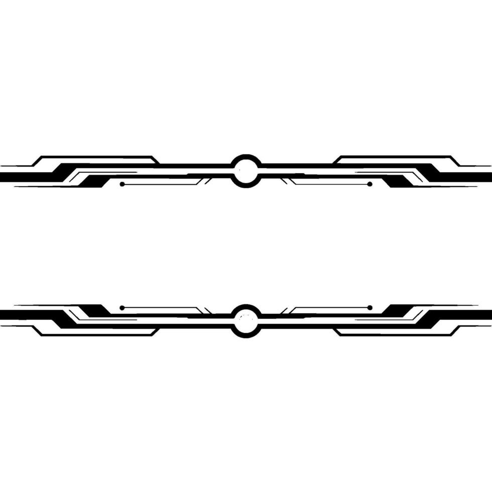 Modern Tech Abstract Border Elements on Grayscale Background vector