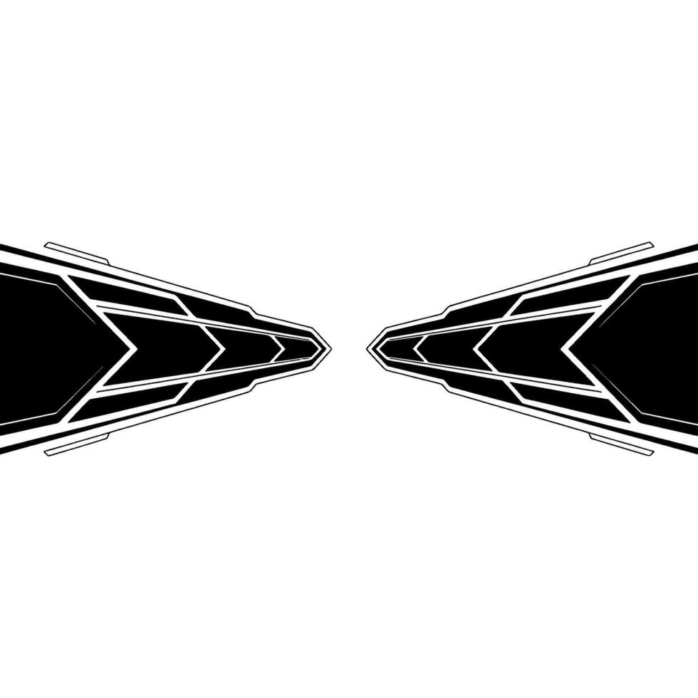 Modern Abstract Black White Geometric Shapes, Symmetric Composition vector