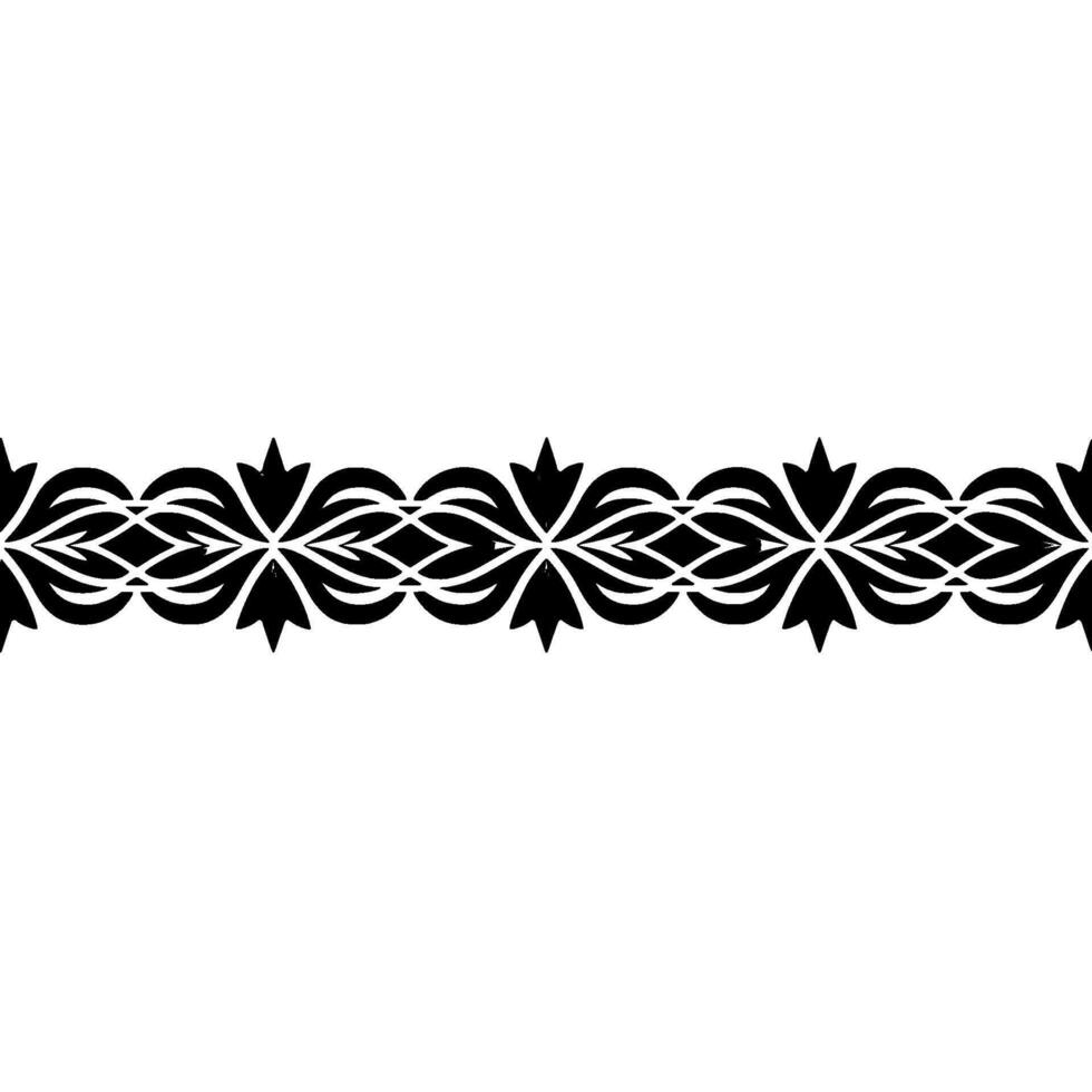 Elegant Geometric Border Black Gold Ornament on White vector