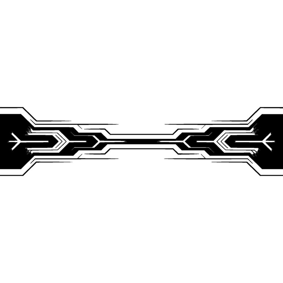 Futuristic Tech Border Abstract Geometric Line Art, Minimalist Background vector