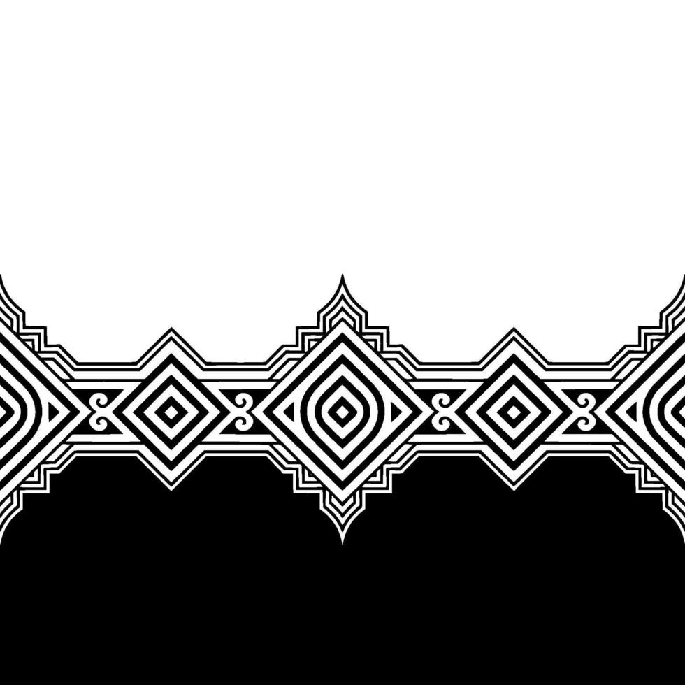 Geometric Border Black and White Symmetry vector