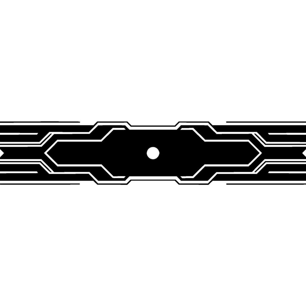 Futuristic Tech Element Black White Circuitry on Gradient Background vector