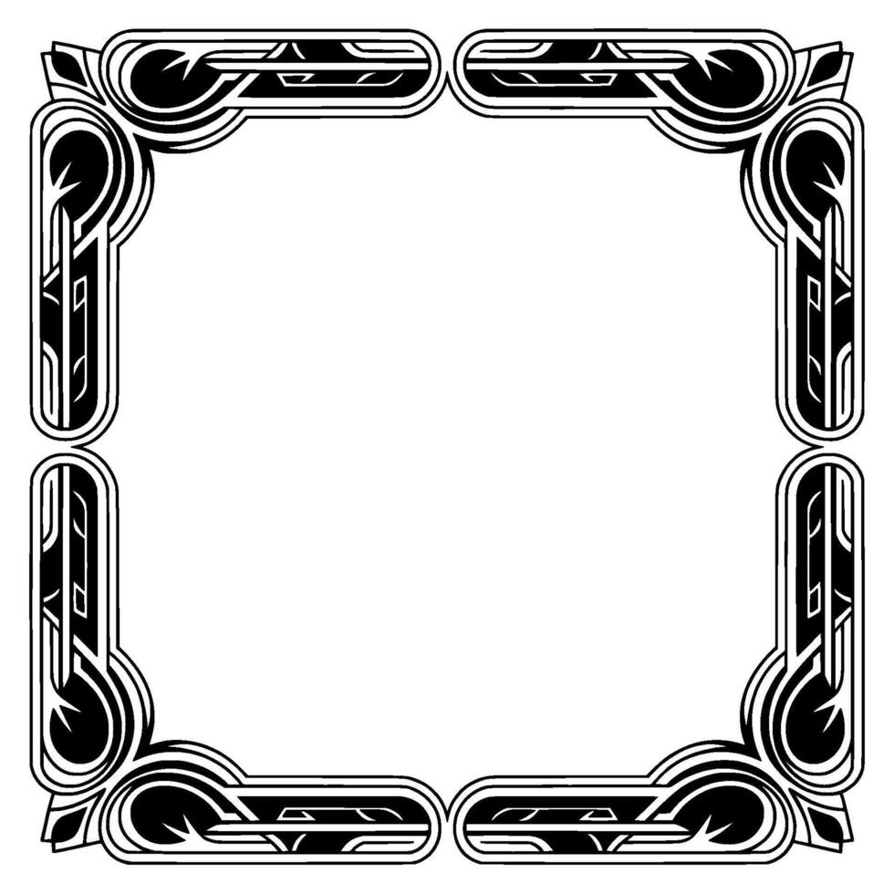 Art Deco Border Frame, Geometric , Empty Space vector