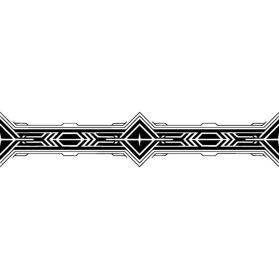 Geometric Black and White Border , Abstract Style vector