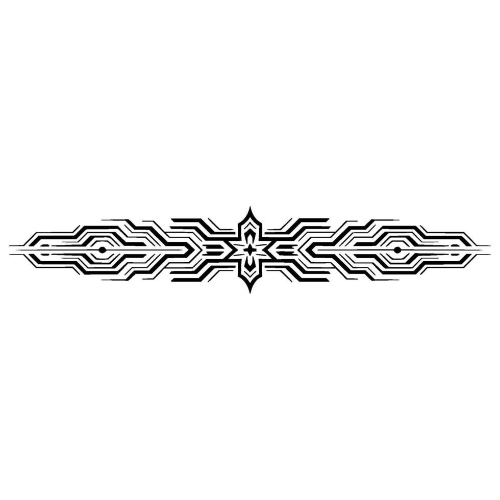 Abstract Geometric Border in Black on White, Ornamental Element vector