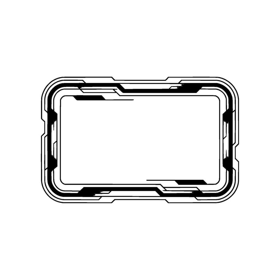 Futuristic Ui Frame on White Background Technology Element vector