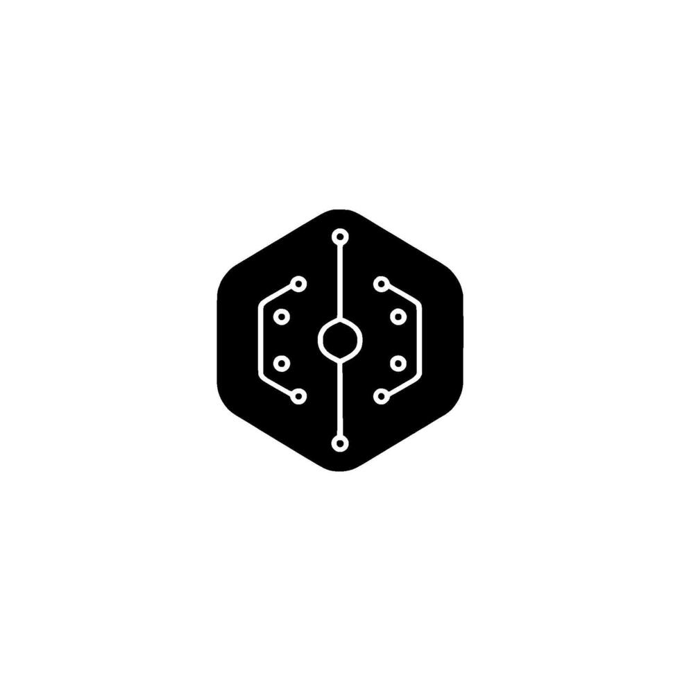 Tech Abstract Circuit Board on White vector