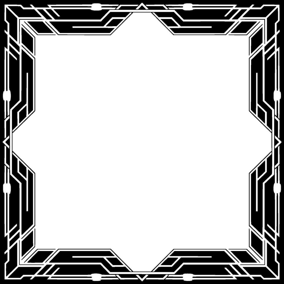 Art Deco Frame, Geometric , Blank Space, Invitation Template vector