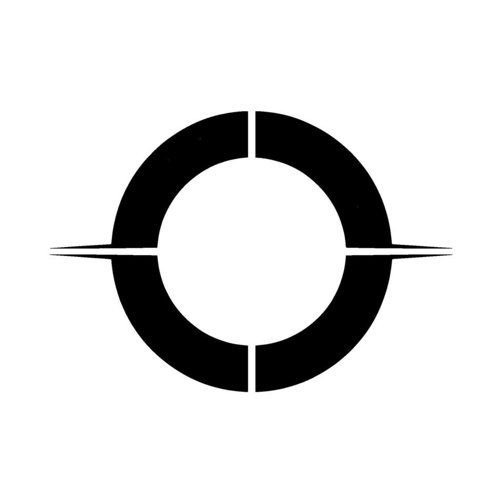 Modern Tech Minimalist Geometric Circle With Arrow Points vector