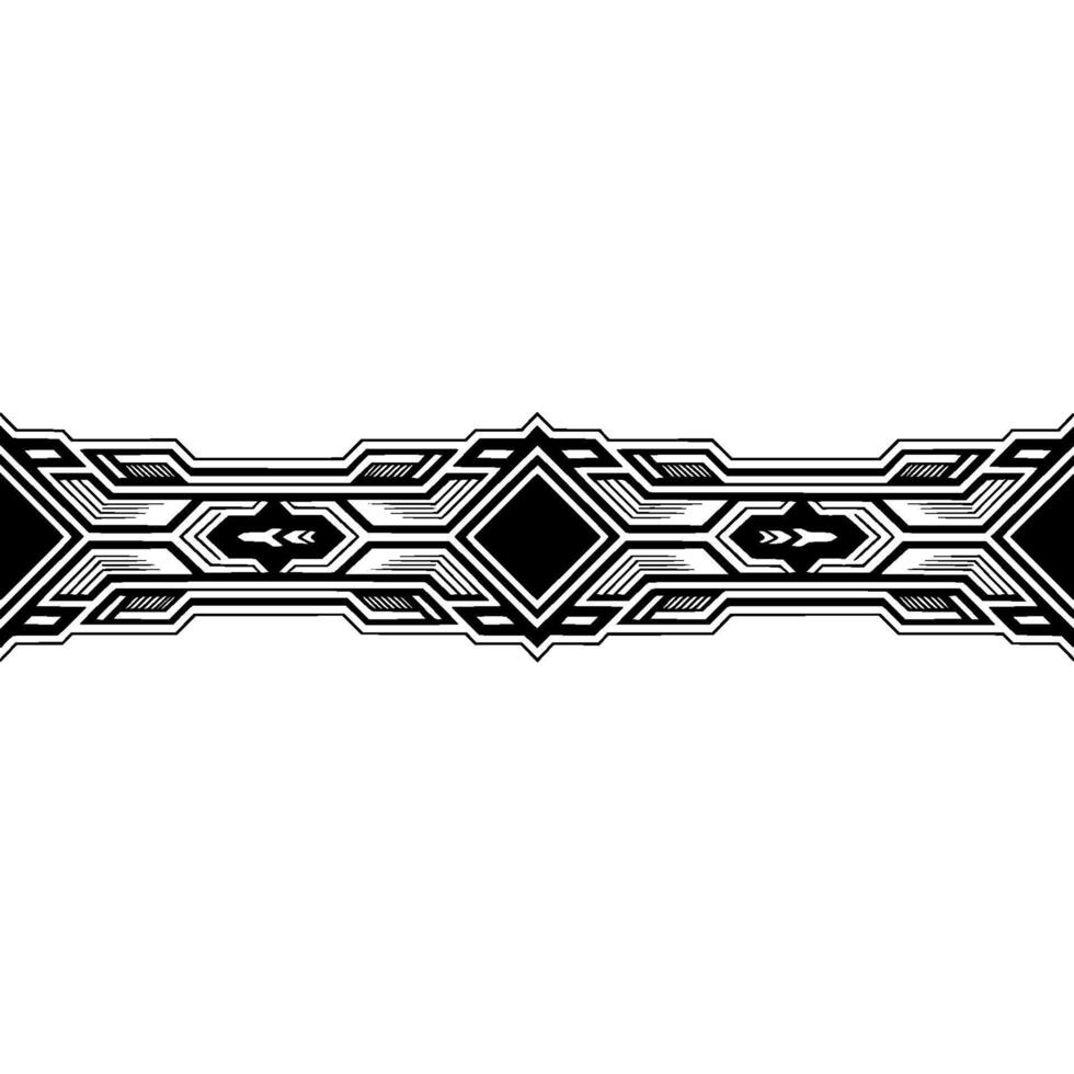Geometric Black and White Element, Art Deco Style vector