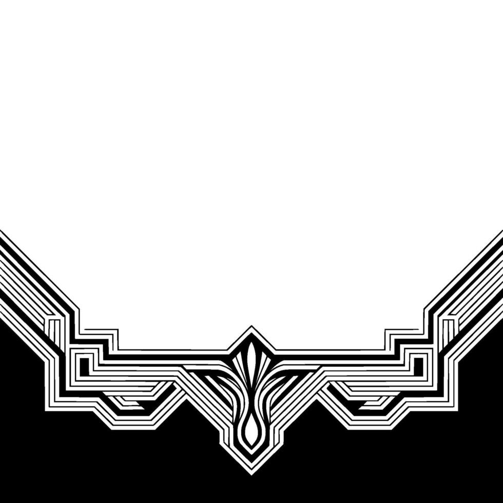 Geometric Art Deco Border Black and White Elegance vector