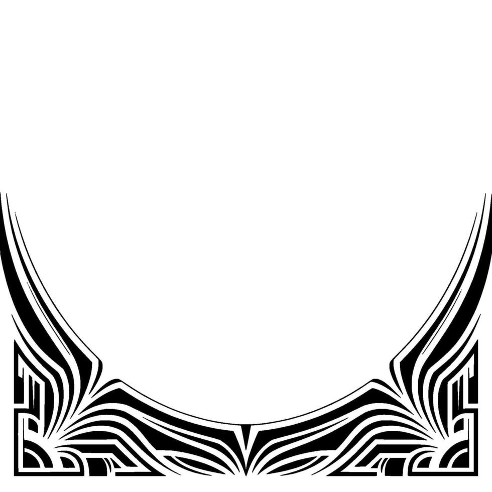 Geometric Ornament Black and White, Abstract , Frame Element vector