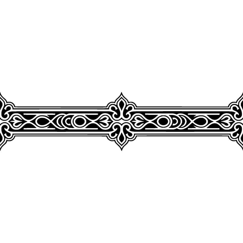 Ornate Black White Border, Illustration for Elements vector