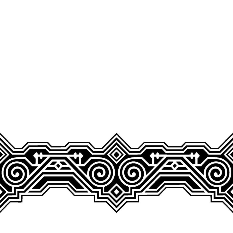 Abstract Geometric Border in Black and White, Minimalist Aesthetic vector