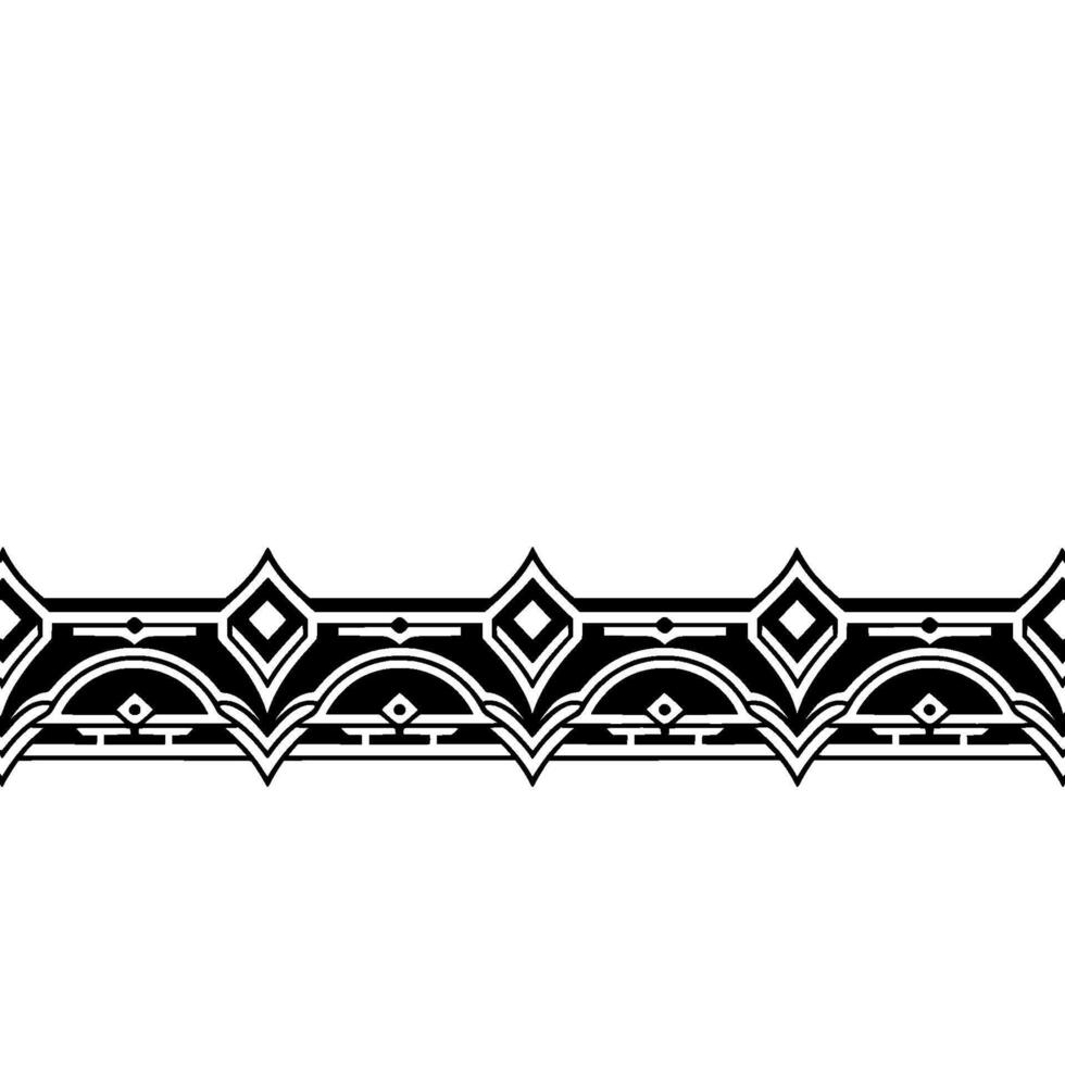 Geometric Black and White Border on Gray Background vector