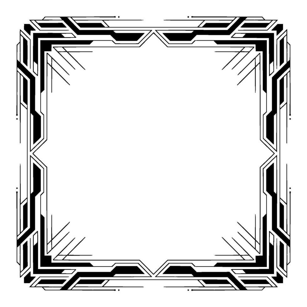Art Deco Frame Geometric , Elegant Border, Illustration vector