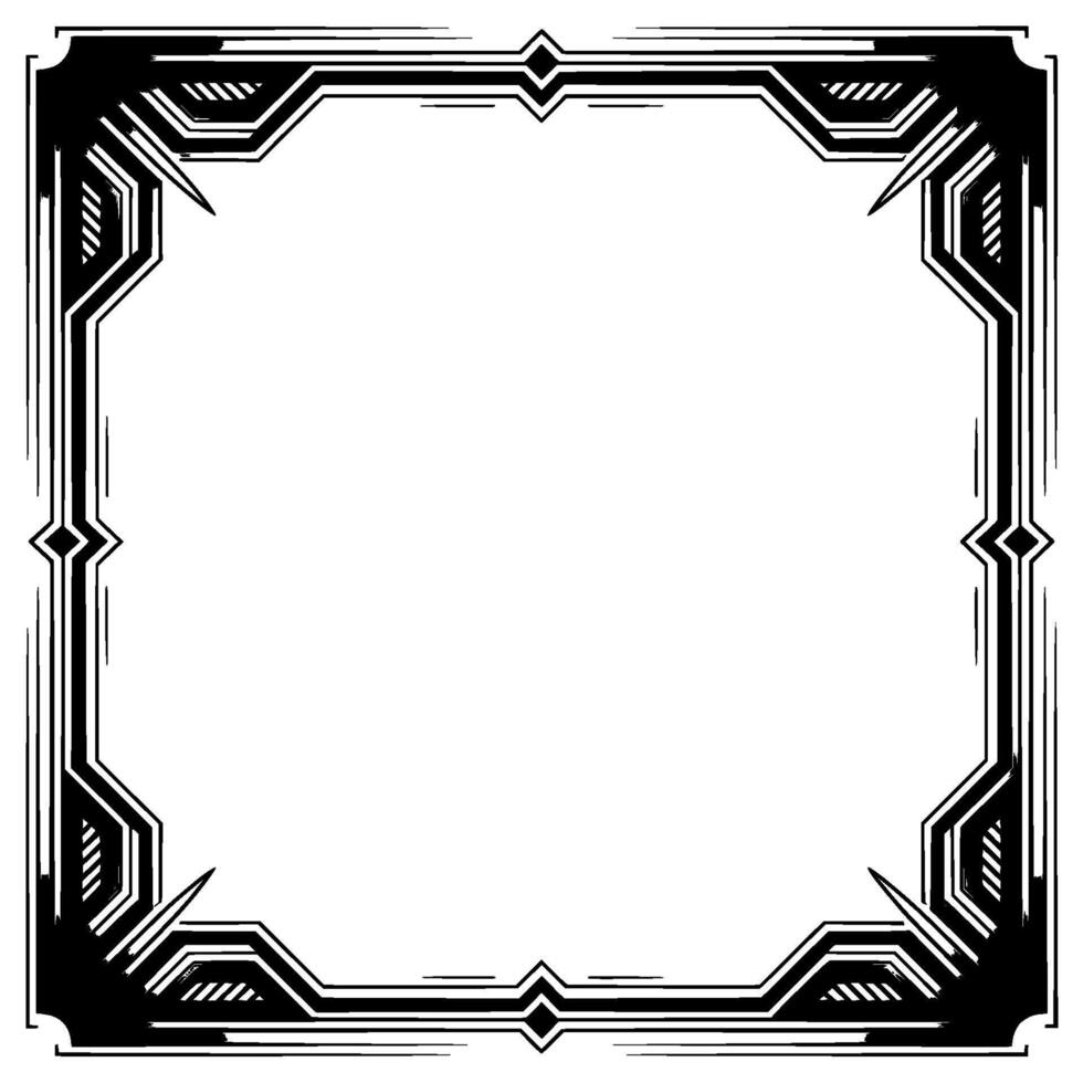 Art Deco Frame , Geometric, Elegant, Blank Space vector