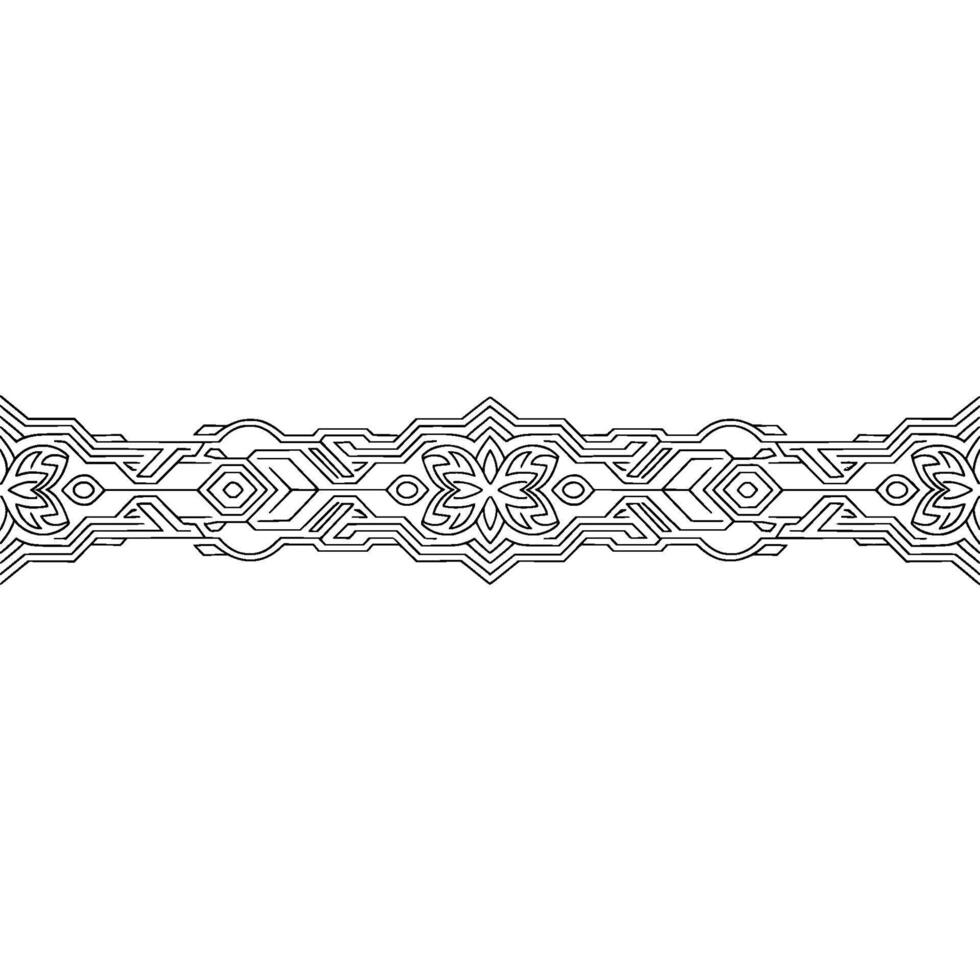 Minimalist Floral Border Geometric Ornament on Gradient Background vector