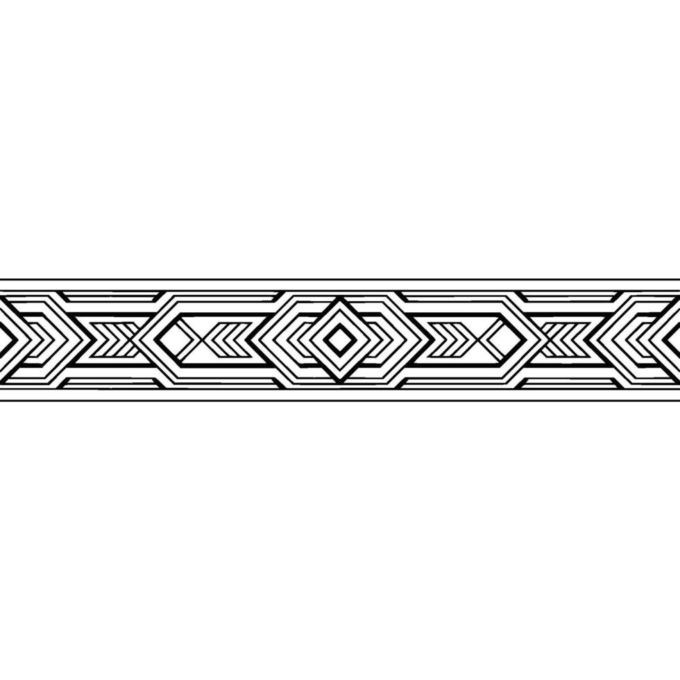 Geometric Border Art Deco Inspired Band on Grayscale Background vector