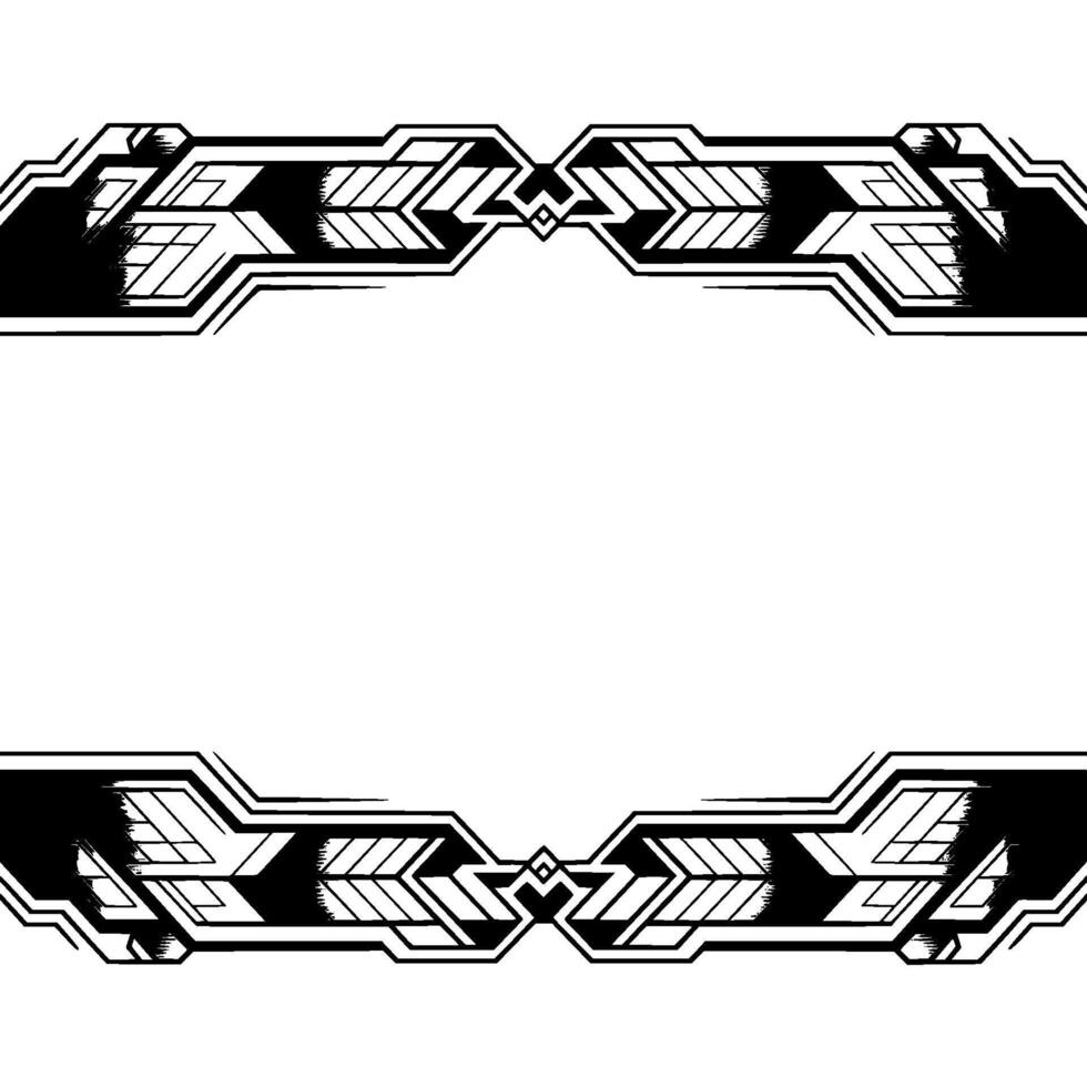 Art Deco Frame With Geometric Elements on Gradient Background vector