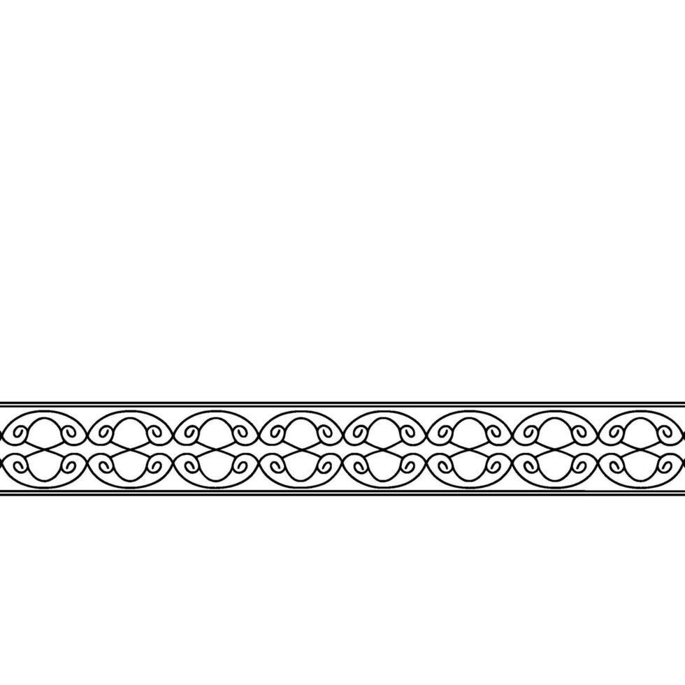 Minimalist Decorative Border, Black on Cream Background vector