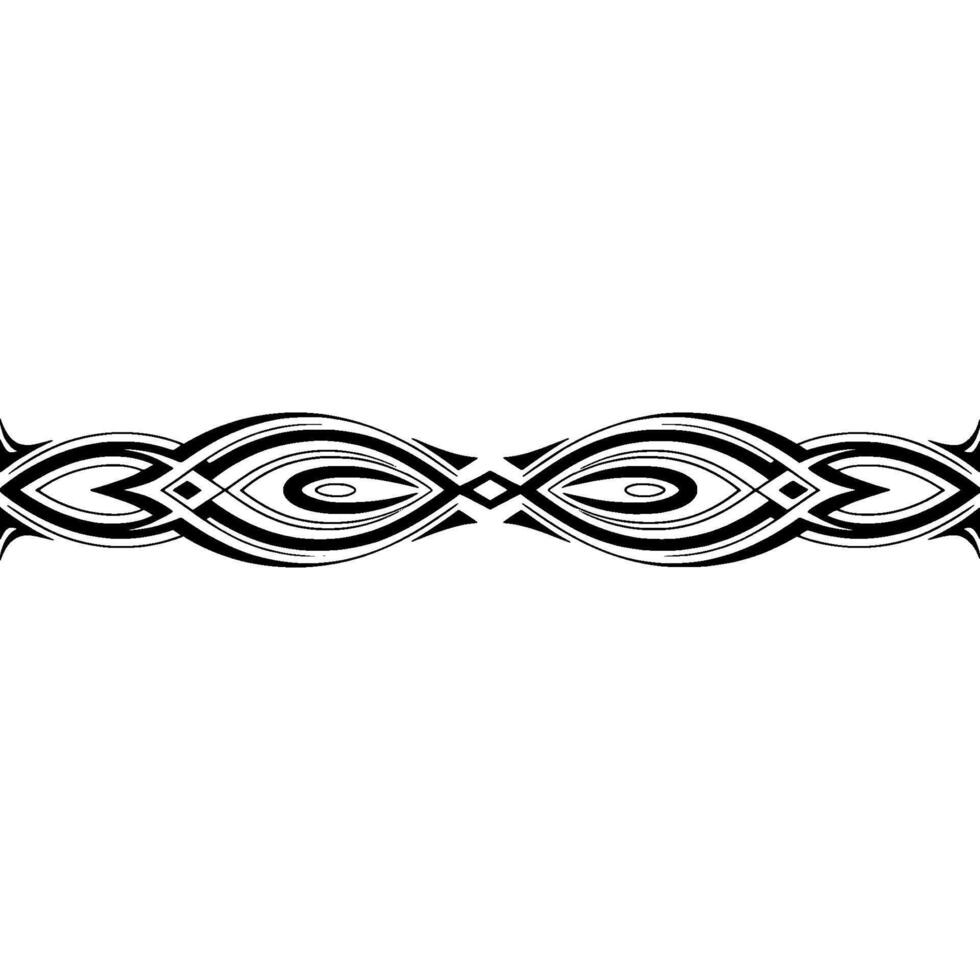 Abstract Ornamental Border, Geometric , Black White vector