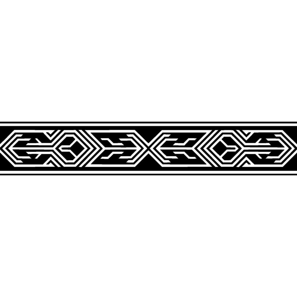 Geometric Silver Black Border , Abstract Pattern on White Background vector