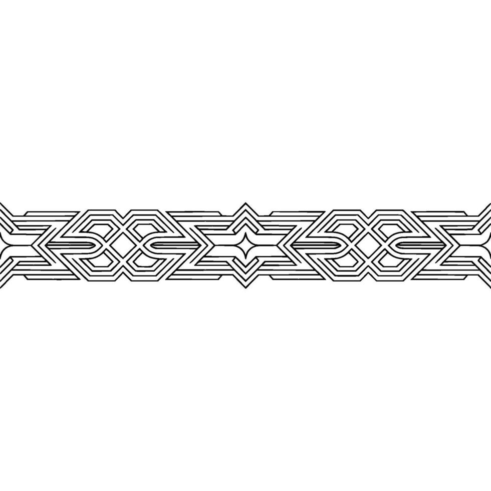 Geometric Border in Minimalist Style, Ornament on White vector