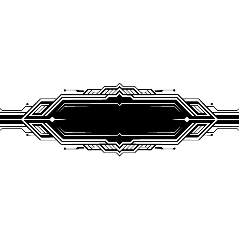 Geometric Tech Banner Black White Abstract for Headlines, Titles, and Infographics vector