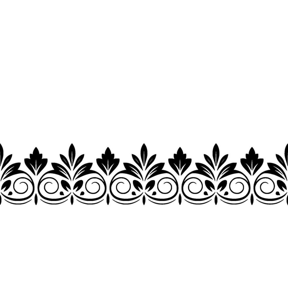 Elegant Floral Border on Gradient Background, Illustration vector