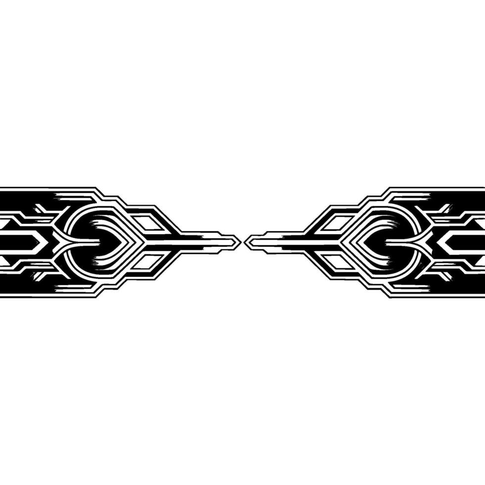 Abstract Geometric Symmetrical Element on White Background vector